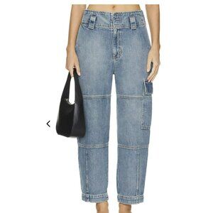 Etica Juni Relaxed Cargo Jean Pants Size 26 NWT Moonbay